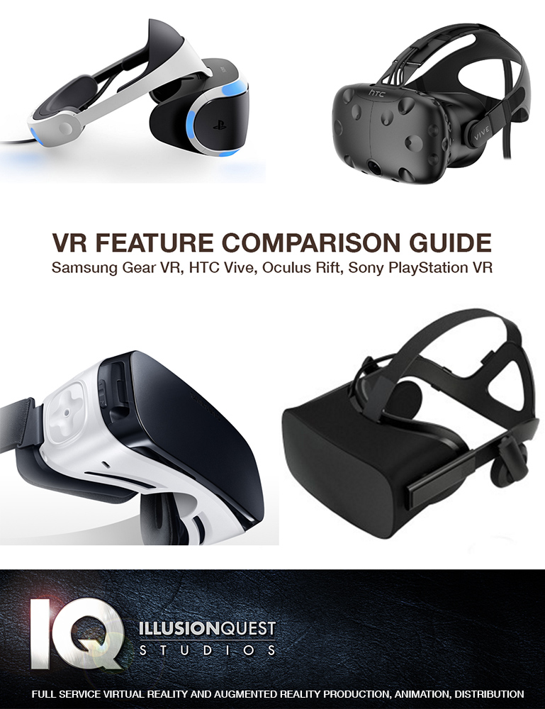VR glasses comparison - 2016