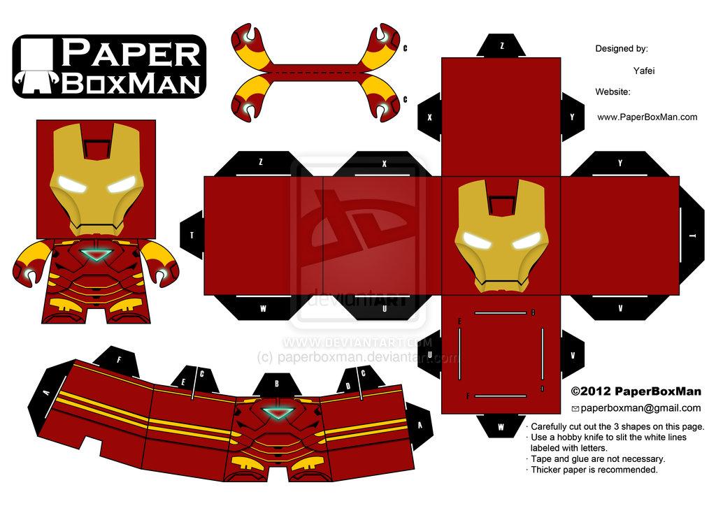 Paperboxman printed Ironman