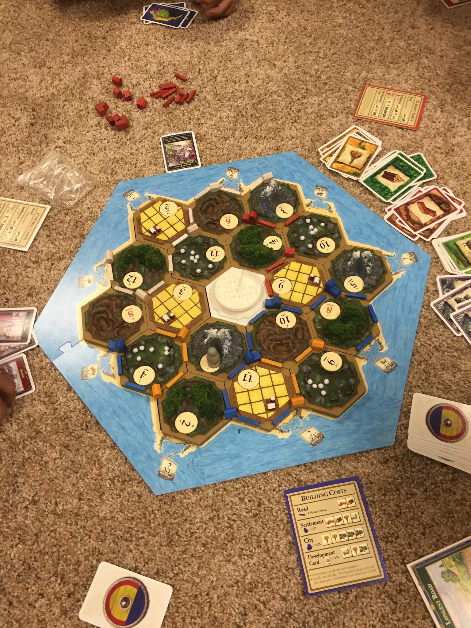 Settlers of Catan 3d Printed Board