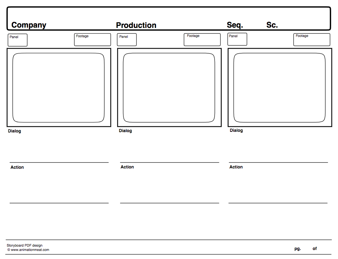 Jon Hooper and Steve Kellener -storyboard templates - pipeline